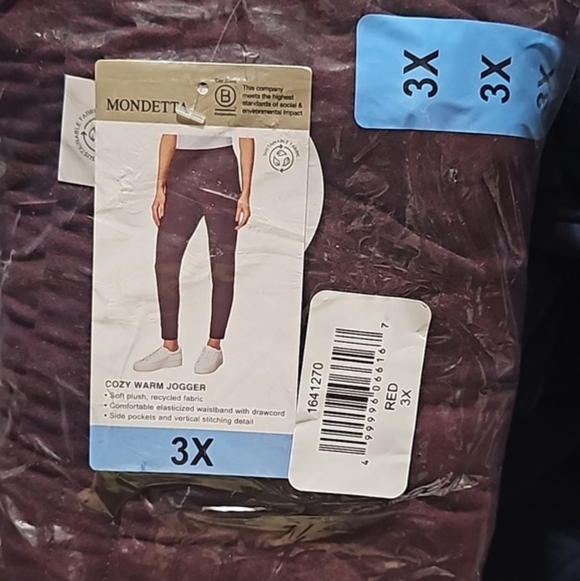 Mondetta Pants - Mondetta Jogger Cozy Warm Side Pockets Recycled Fabric wine tasting Wome…